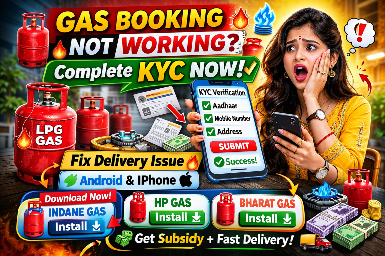 KYC Complete How to Book Gas Cylinder Online Using Mobile Gas Cylinder Not Delivered? Do This KYC Trick NOW (Step-by-Step Guide 2026)