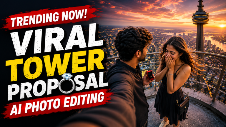 Viral Tower Proposal AI Photo Editing  Create Trending Couple Proposal Photo Using AI
