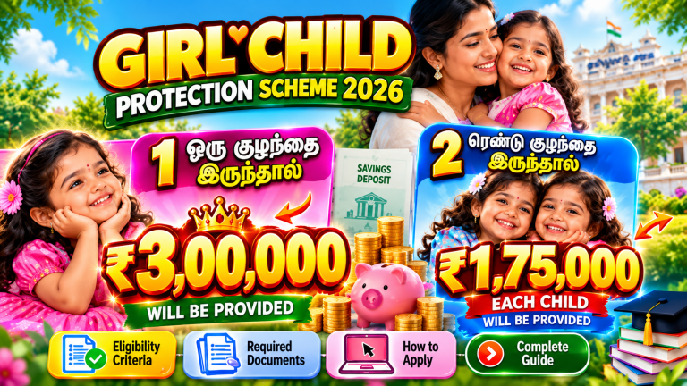 Tamil Nadu Girl Child Protection Scheme 2026: Eligibility, Deposit Benefits and How to Apply